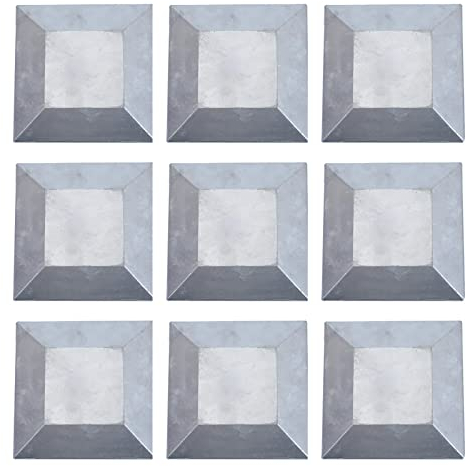 MFFIRE 9 Stück Gartenwelt Riegelsberger Premium Pfostenkappe Aus Edelstahl Für Pfosten Pyramide Zaunkappe Abdeckkappe,120x120mm