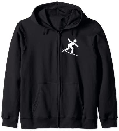 Surfer-Stick-Figur – kräftiges weißes lustiges kreatives Design Kapuzenjacke