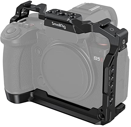 SMALLRIG S5 II / S5 IIX / G9 II Cage für Panasonic LUMIX S5 II / S5 IIX / G9 II Kamera mit eingebauten 2 Kaltschuhen und 2 NATO-Schienen, Schnellwechselplatte für Arca - 4022