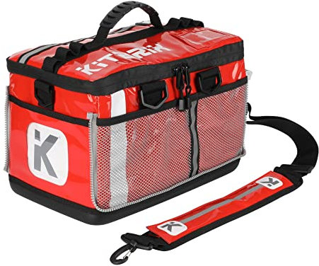 KitBrix Sports Gear Kit Tasche – wasserdichte Tasche für Schwimmen, Radfahren, Laufen, Fitnessstudio, Fußball, Fußball, Triathlon-Übergang, Hindernislauf-Rennen, rot, Militärisch inspiriert