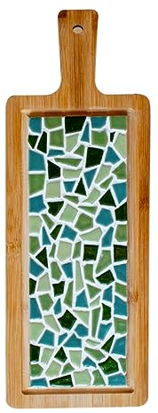 Little Creations Mosaik Servierbrett Grün | Bastelset Erwachsene | DIY set Erwachsene | 40 cm