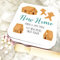 Fingerprint Designs Square New Home Biscuits Gingerbread House Personalised Biscuit Tin