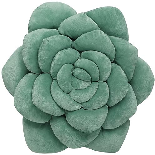 OtGalk Sukkulentenkissen, handgenähtes dekoratives Plüschkissen, pflanzenförmige Kissen und Blumenkissen, Plüschkissen für Schlafzimmer und Heimdekoration, 50 cm