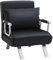 HOMCOM Schlafsofa Schlafcouch mit Verstellbarer Rückenlehne, Wurfkissen, Sofa mit Schlaffunktion, Samtoptik, Armlehne, Gästebett, Klappsessel für Wohnzimmer, Schlafzimmer, Schwarz