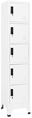 ZQQLVOO Schränke Anrichte Mehrzweckschrank Schließfachschrank Weiß 38x40x180 cm Stahl