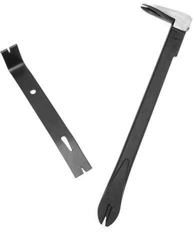 Angoily 2pcs Carbon Steel Nail Remover Pry Bar Set Practical Crowbar Screw Lifting Tool for Carpentry Auto Repair Woodworking