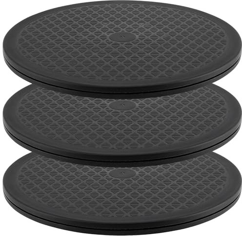 JEUIHAU 3 Pack 12 Inch Rotating Swivel, 360 Degree Heavy Duty Lazy Susan Turntable with Steel Ball Bearings, Plant Turntable for Pottery Sculpture Art Craft, 88lbs Loading Capacity