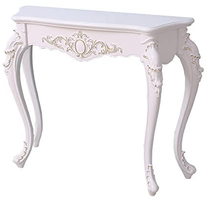 Console de porche blanche avec 4 pieds pour salon, meuble d'entrée assemblé, table de canapé décorative pour décoration d'entrée