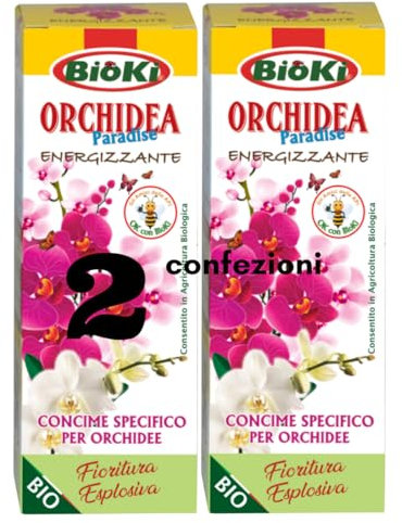 Bioki Concime orchidee per fioriture prolungate, offerta 2 confezioni da 100 g