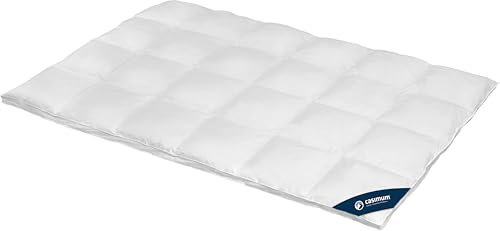 casimum Comfort Daunendecke 200x220 cm warm, Winterdecke, Bettdecke aus 60% Daunen und 40% Federn, Allergiker geeignet (Nomite), Made in Germany, Downpass