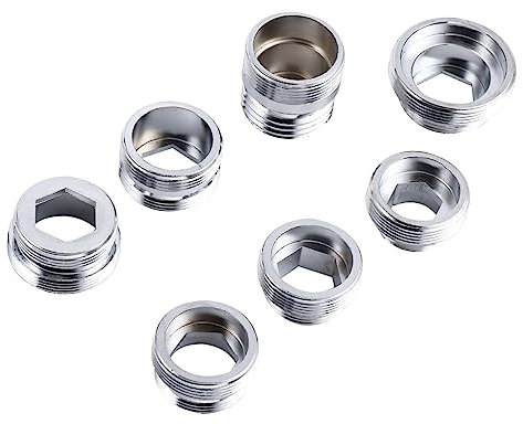 HOMSFOU 7st Adapter Männlich-weiblicher Wasserhahn-umsteller Badewannenzubehör Wasserhahn Umsteller Zubehör Für Wasserhahn-umsteller Schlauch Verbinder Rostfreier Stahl Feine Zähne M22