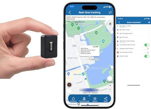 TKMARS Mini Localizzatore GPS con App GPS Tracker per Auto Moto Bambini Anziani Senza Abbonamento 1500mAh Magnetico Antifurto Posizione in Tempo Reale