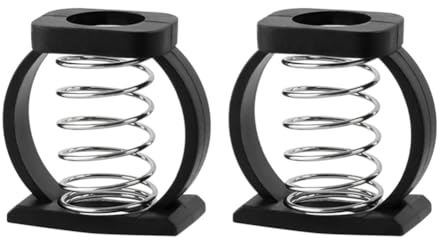 Kexpery 2 Stück Klapprad Rahmen Scharnier Klemmfeder Easy Free Twist Scharnier Clip Winkel Einstellfeder für Faltrad (schwarz)