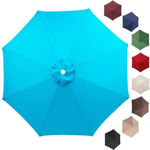 SDNAM Housse de Rechange pour Parasol de Jardin, Parasol de Rechange pour Table de Marché 6/8 Baleines, Toile de Rechange pour Parasol D'extérieur Imperméable, pour Pelouse, Terrasse(Q3,270cm/6ft)