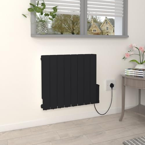 Warmehaus 1500W Smart WIFI Electric Oil Filled Radiators Electric Heater, Energy Efficient Electric Radiators with Adjustable Thermostat & Daily & Weekly Timer Black