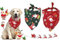 Hundehalstuch,Weihnachts-Haustier-Schal,2 Stück Hund Weihnachten Halstuch,Weihnachten Halstuch Hund Kopftücher,Hundehalstuch Weihnachten,Weihnachts-Hundehalstuch,Hundehalstuch Weihnachten Geschenk