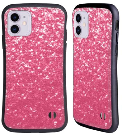 Head Case Designs sous Licence Officielle PLdesign Rose Rose Imprimés Scintillants Coque Hybride Compatible avec Apple iPhone 11