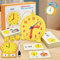 FatrouGirl Uhr zum Lernen für Kinder, Lernuhr Kinder, Unterrichtsuhren-Set, Lernuhr Grundschule, Lehrzeit Übungsuhr, Pädagogisches Lehruhren-Set für Kinder, Uhr Lernen für Haus, Spielzimmer