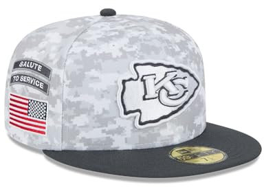 New Era Herren Arctic Camo/Graphite Kansas City Chiefs 2024 Salute to Service 59FIFTY Fitted Hat