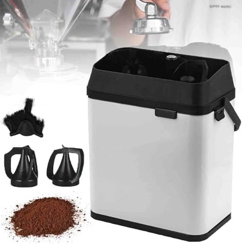 HNBYLMM Electric Portafilter Cleaning Machine Coffee portafilter Cleaner Espresso Knock Box with 3 Scrapers & 1 Brush Head, for Coffee Ground Disposal