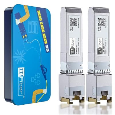per Ubiquiti UniFi UF-RJ45-10G, 1.25/2.5/5/10GBASE-T SFP+ Transceiver, SFP+ to RJ45, 10G Copper SFP+ to Ethernet modulo, compatibile con Cisco SFP-10G-T-S, Mikrotik, Meraki, Netgear, D-Link,2pack