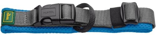 HUNTER Halsband Maldon, Farbe: blau, atmungsaktives Mesh, Robustes Nylon, lautlos & allergikerfreundlich, Zugentlastung, integriertes Adresslabel, besonders leicht, Größe: M