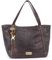 Catwalk Collection Handbags - Damen Leder Shopper Tote Bag - Schultertasche Groß - Arbeitstasche für Notizbuch A4 - HAZEL - Braun