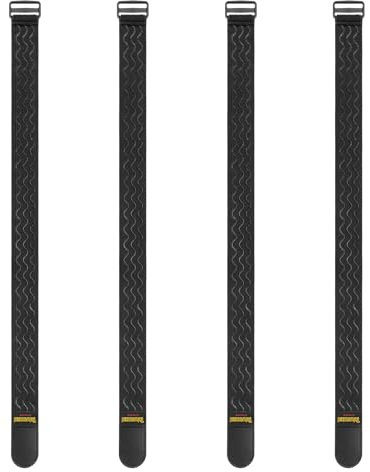 Trilancer Elastische Gurte mit Anti-Rutsch-Streifen, 81x5 cm (4er Pack) Mehrzweck-Klettbänder für Schläuche, Kabel, Fahrrad, Camping, Gepäck, Yogamatten