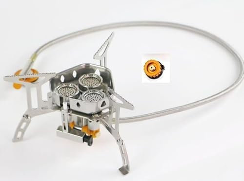 Awroutdoor Hornillo De Gas Para Camping 5800W, Hornillo De Gas Con Encendido Piezoeléctrico A Prueba De Viento, Hornillo De Gas Para Camping Pequeño Portátil Plegable, Quemador De Gas (5800W)