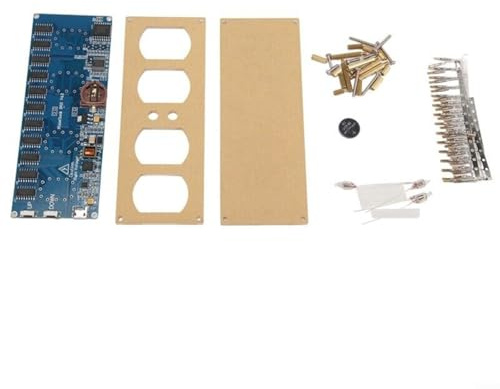 HOHOVYVY DIY IN12 IN-12 Nixie Röhren PCBA Kit Digitale Uhr Bausatz, Ohne Röhren, 7-Farben-Display, USB-Betrieb, Automatischer Schlafmodus
