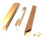 Plastik2 Maniglia per Porte a Soffietto in Alluminio Colore Bronzo con Magnete – Pezzo di Ricambio (Interasse 135mm) (Maniglia bronzo)