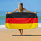 YISUMEI Deutsche Flagge Strandtuch XXL 180x90cm - Schnelltrocknendes Mikrofaserhandtuch mit Tasche, Saugstark Sandfrei - Leichtes Reisehandtuch für Strand, Pool