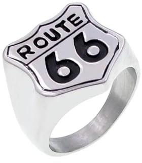 orehugaf Ring Ringe Damen Bijouterie Herren Gothic Price Herren Silber Farbe Route 66 Ring Für Motorradclub