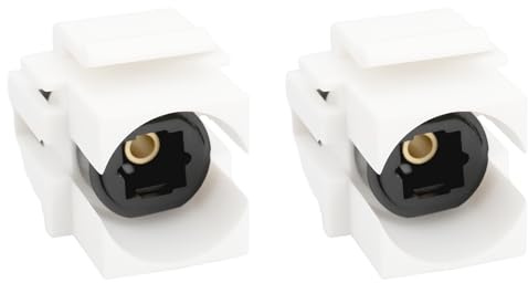 YINETTECH 2 Conectores Hembra A Hembra Toslink Keystone para Equipos de Audio