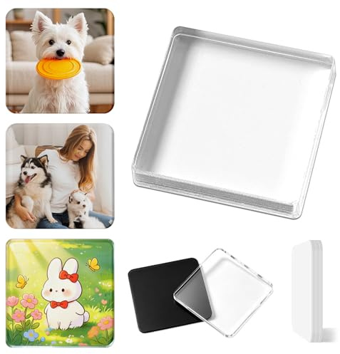 BZURTER Pack de 20 Imanes Nevera Personalizados,Kit DIY para Manualidades