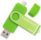 leizhan Clé USB 32Go USB 2.0 OTG 2 en 1 Flash Drive Mémoire Stick pour PC Ordinateur Portable Android Smartphone Tablette-Vert