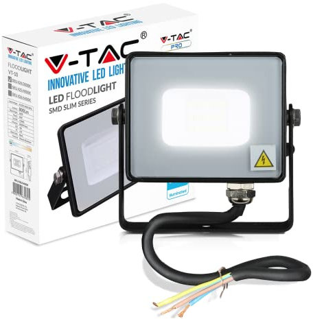 Faro Multi LED Slim Nero 10W, Bianco Caldo