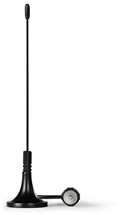 Hama Mini DVB-T/DVB-T2 Stabantenne (Passive Antenne für digitalen DVB-T/T2 und DAB/DAB+ Empfang, 14cm Höhe, Magnetfuß, Performance 15)