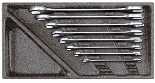 GEDORE Red Double Open-Ended Spanner Set in 1/3 Foam Module, 8-Piece