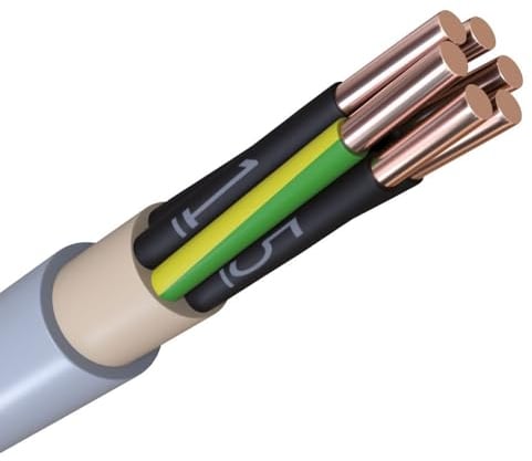 WITTKOWARE NYM-J Mantelleitung (Elektro Installationskabel), Mantelfarbe grau, 7x1,5mm², Kabellänge 50m