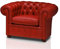 Trama Toscana Chesterfield Sessel 110 x 88 cm, 72 cm, Echtleder