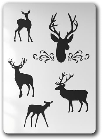 Schablone Wild Wald Hirsch Geweih Reh - BV18