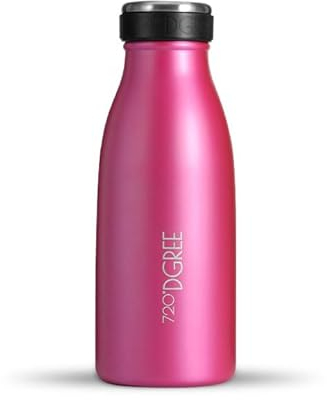 720°DGREE Borraccia Termica 350ml milkyBottle - Senza BPA, Prova di Perdite - Bottiglia Acqua Termiche in Acciaio Inox - Borracce Perfetto per Bevande Calde, Fredde, Bambini, Bambina, Scuola Materna