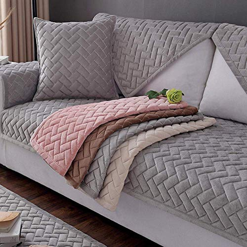 Housse Clic Clac Canapé 1 2 3 4 Places,Salon Couverture,Serviette Chaude Anti Glisse,Rose,70 * 210cm