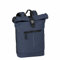 New Rebels Unisex Wasserabweisender Rolltop-Rucksack – 21l Rolltop-Backpack mit 15,6-Zoll-Laptopfach Reiserucksack mit Klickverschluss – Rucksack mit Vordertasche flexible Aufbewahrung - Marineblau