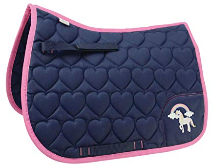 Little Rider Little Unicorn Schabracke in Small Pony / Navy-Pink