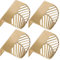 Lankater 4pcs Leaf Shape Cabinet Pulls Brass Gold Furniture Handles Kitchen Door Copper Drawer Pull Knobs