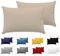 Dreamzie Kissenbezug 50 x 70 cm (Set mit 2) - 100% Jersey Baumwolle 150 g/qm Kissenbezüge -Beige - Für Kissen 50 x 70 cm - Kissenhülle - Kissenbezug - Resistent und Hypoallergen