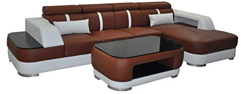 jvmoebel Leder Couch Polster Sitz Design Modern Eck Garnitur Sofa Wohnlandschaft L Form