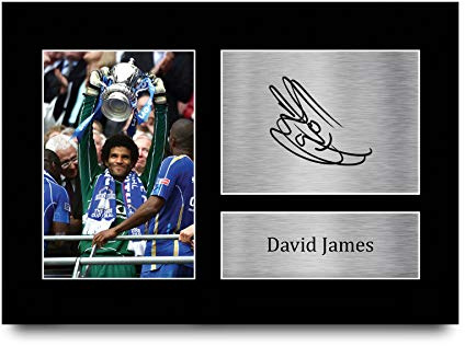 HWC Trading A4 David James Gifts Printed Signed Autograph Picture for Football Fans and Supporters